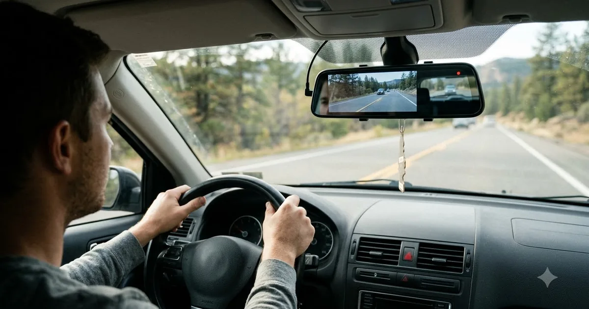Illustration for mirror dash cam